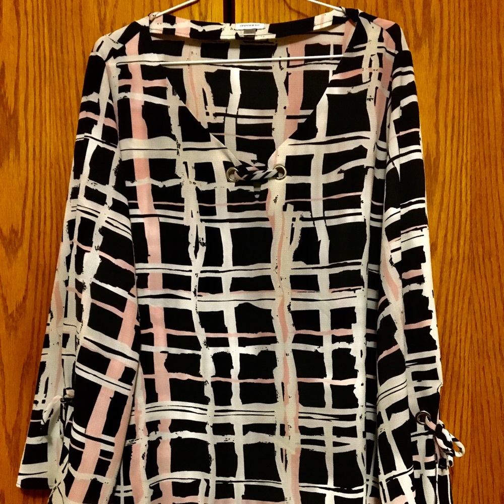Pink and Black Dressy Top